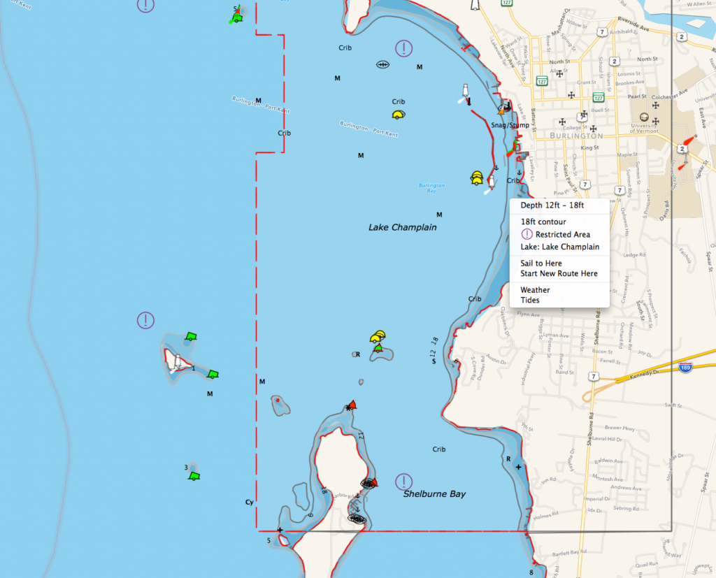 Lake Champlain Fishing Map